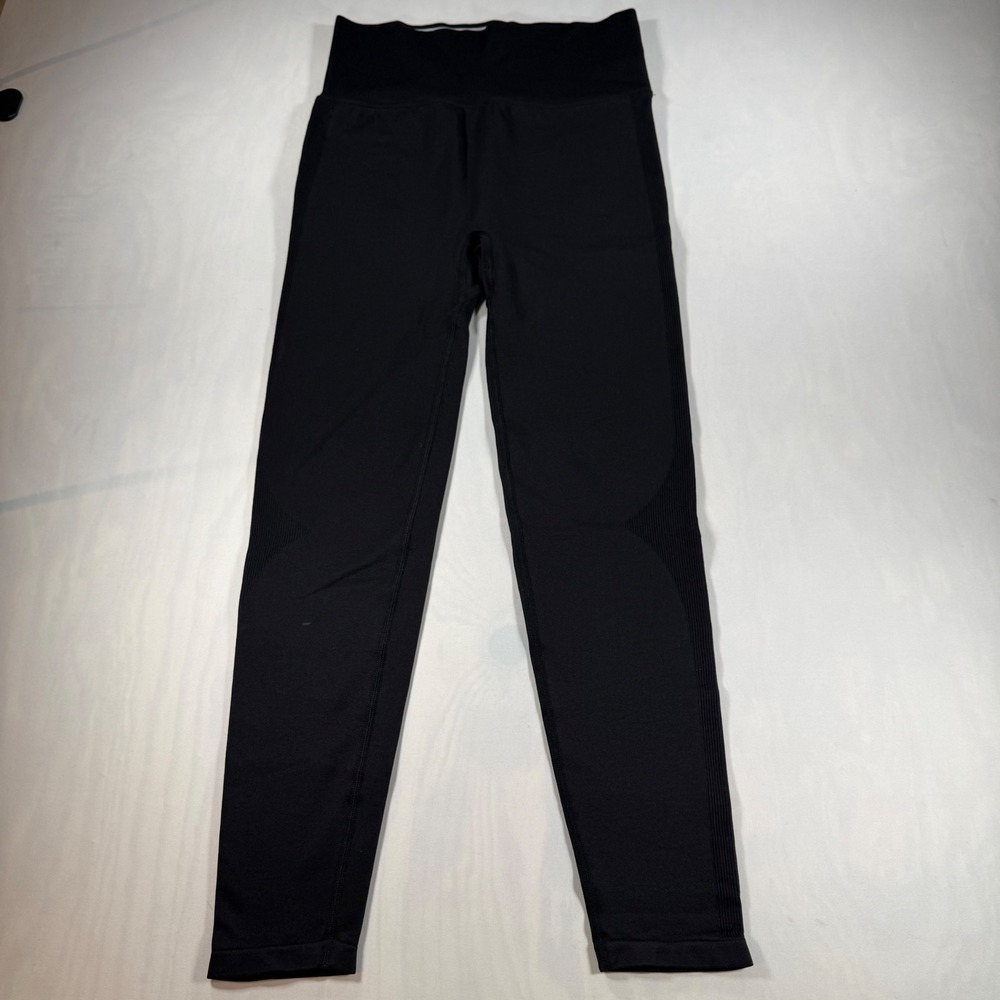 PINK Victoria's Secret Leggings Women M Black Seamless High Waist Yoga Active